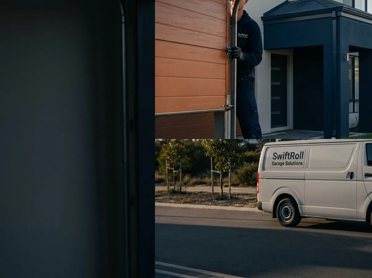 Residential garage door on a street in Butler, Perth — the door stock SwiftRoll services locally