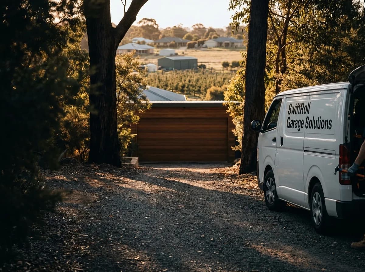 Residential garage door on a street in Carmel, Perth — the door stock SwiftRoll services locally